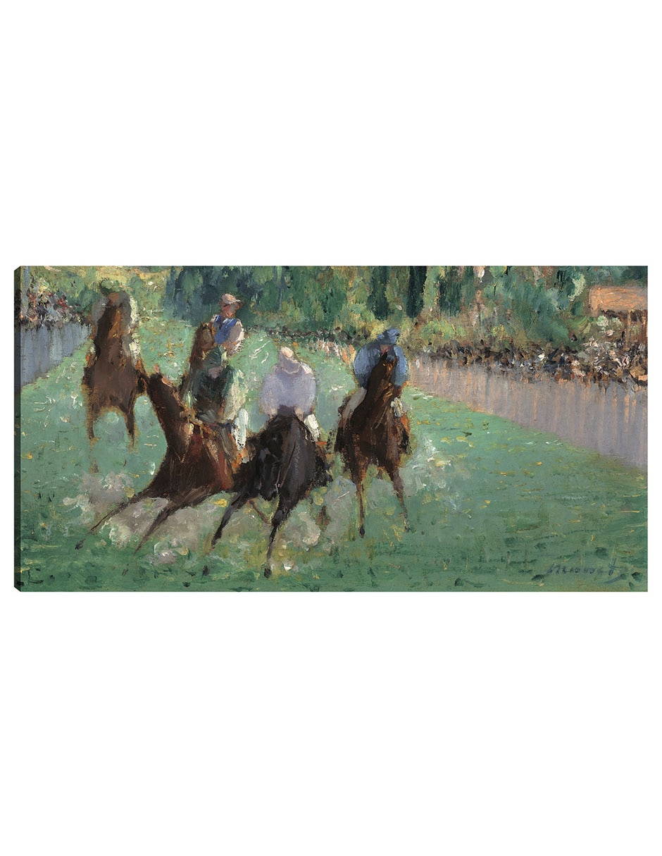 Cuadro decorativo En las carreras (c. 1875) técnica mixta Gente