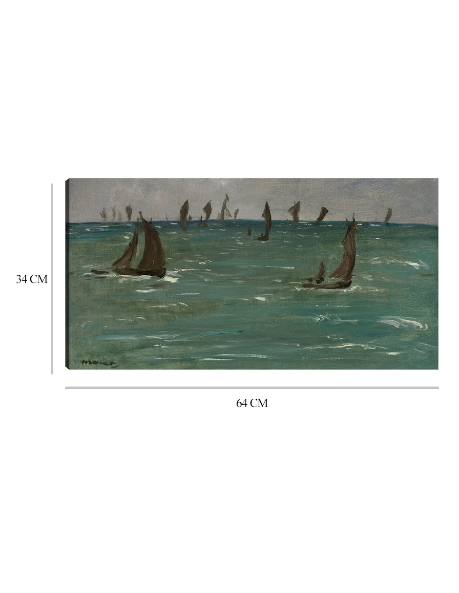 Cuadro decorativo Barcos en Berck-sur-Mer (1873) técnica mixta Navegación 2