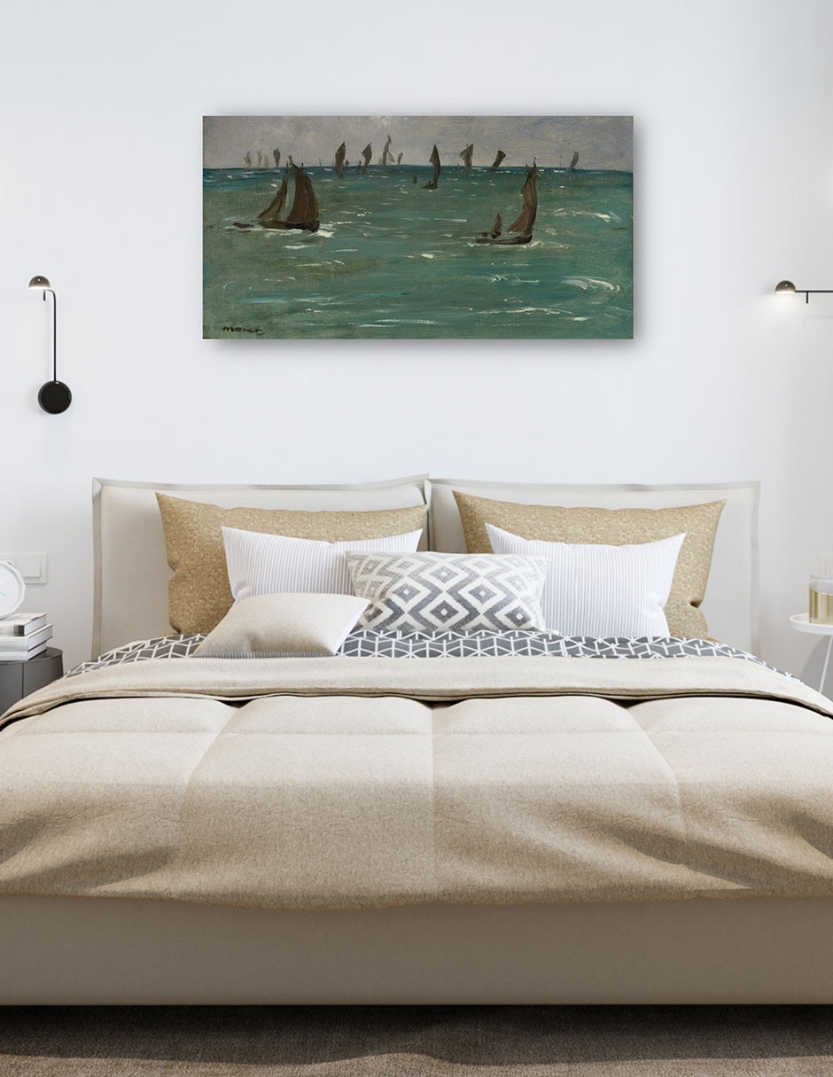 Cuadro decorativo Barcos en Berck-sur-Mer (1873) técnica mixta Navegación 4