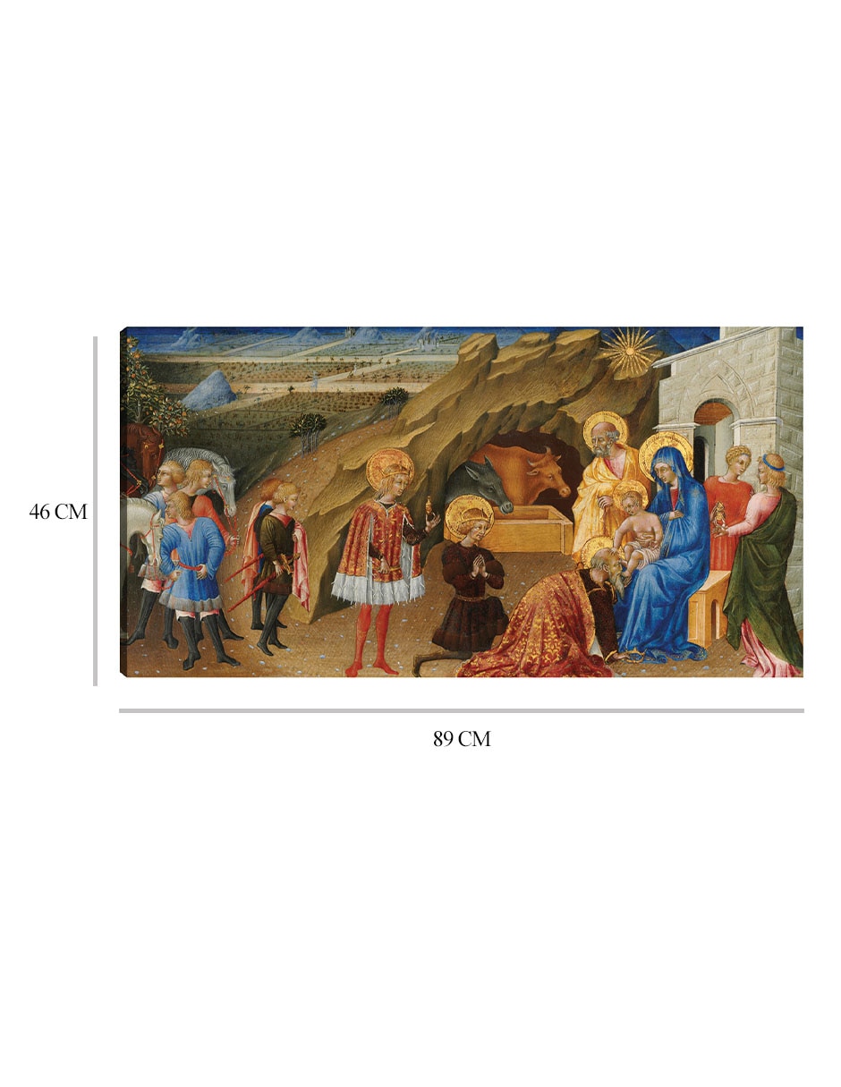 Cuadro decorativo La Adoración de los Magos c. 1450 técnica mixta Pesebre 2