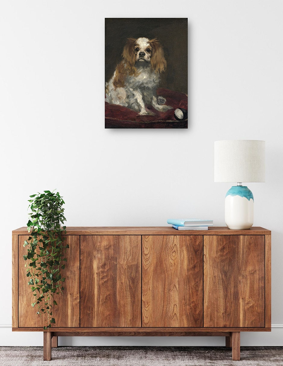 Cuadro decorativo Un rey Charles Spaniel (c. 1866) técnica mixta Animales Domésticos 3