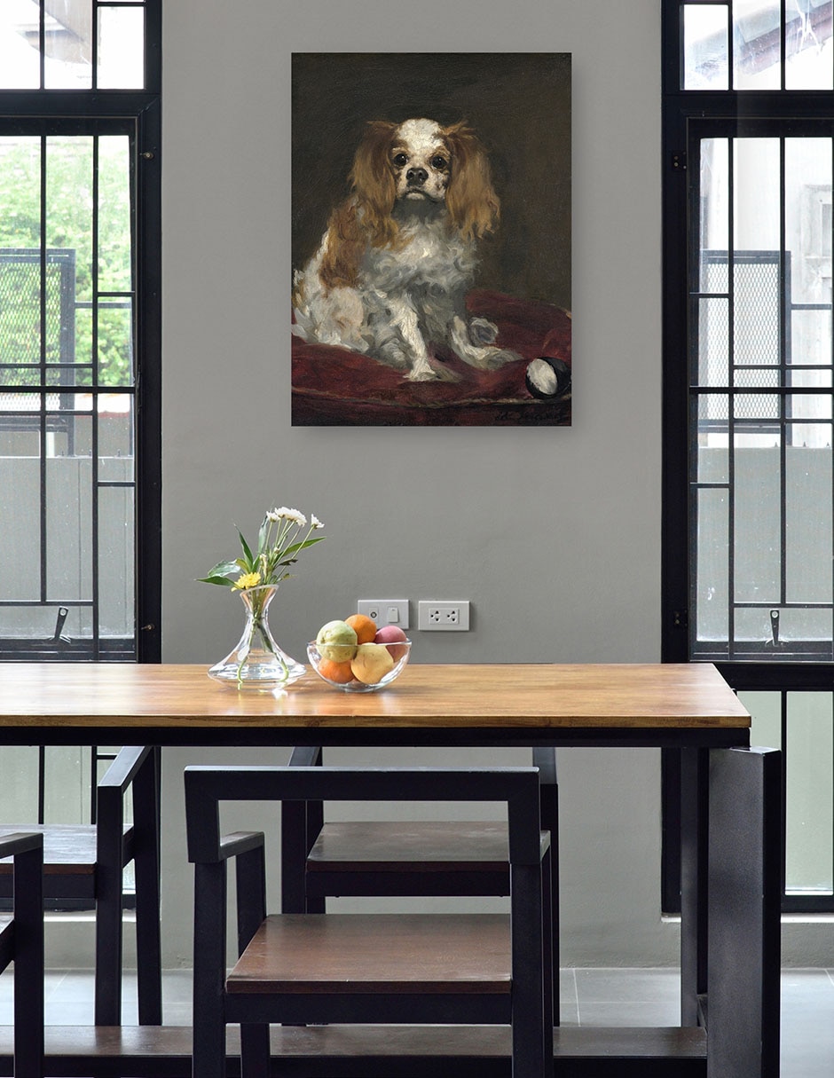 Cuadro decorativo Un rey Charles Spaniel (c. 1866) técnica mixta Animales Domésticos 4