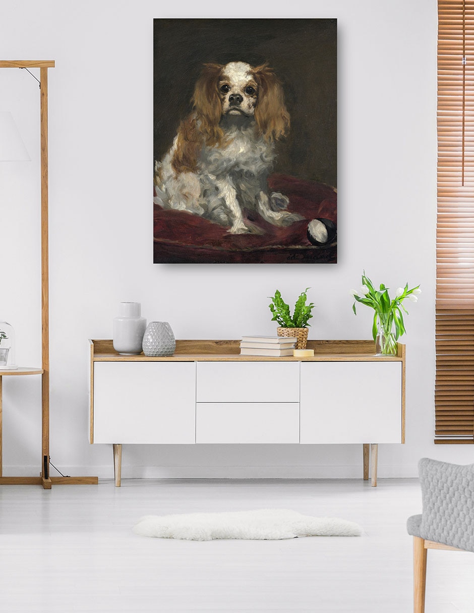 Cuadro decorativo Un rey Charles Spaniel (c. 1866) técnica mixta Animales Domésticos 5