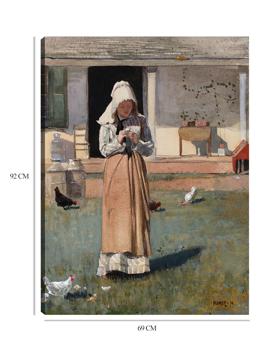 Cuadro decorativo Un pollo enfermo (1874) técnica mixta Gente 2