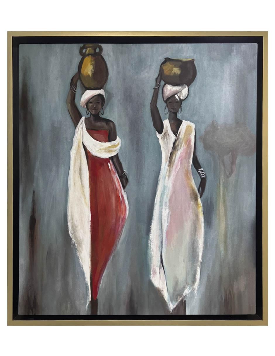Pintura Dos joyas técnica acrílico Culture
