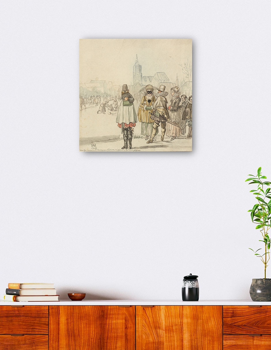 Cuadro decorativo técnica mixta Gente 5