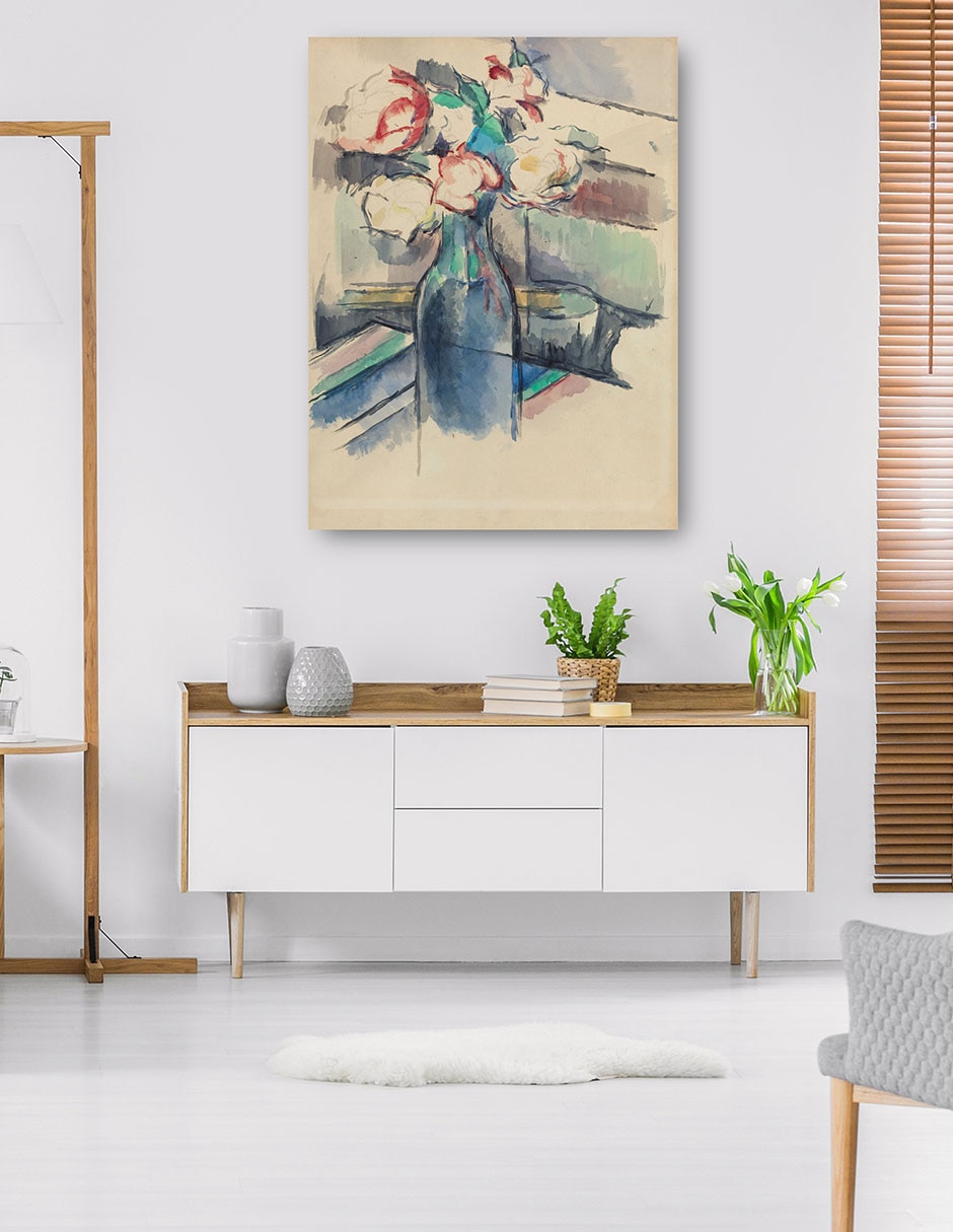 Cuadro decorativo técnica mixta Floreros 5