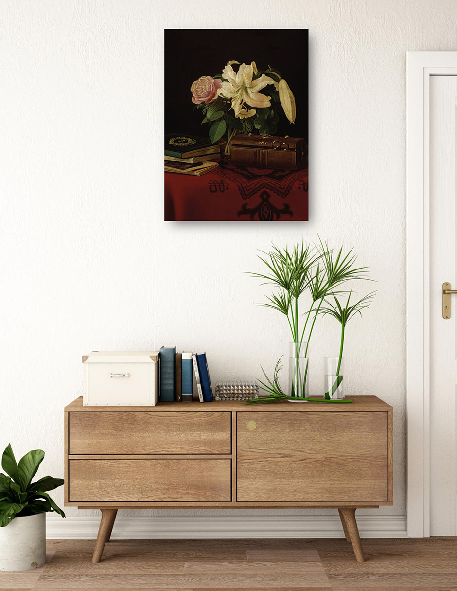 Cuadro decorativo técnica mixta Ramos 3