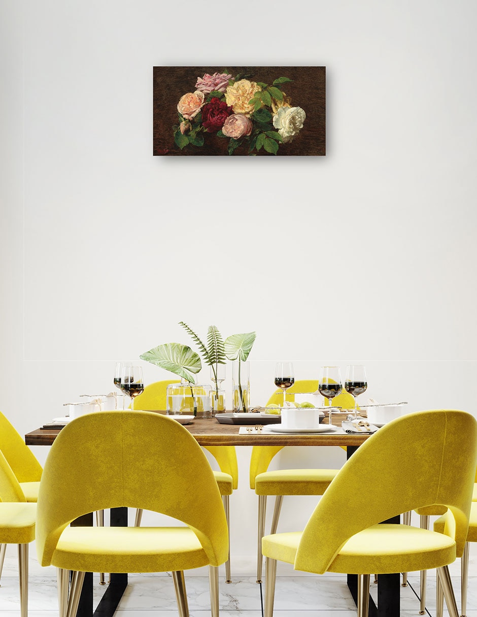 Cuadro decorativo técnica mixta Arreglo Floral 3