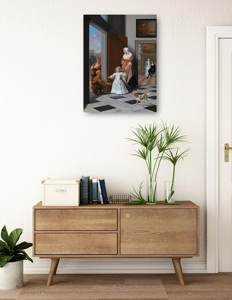 Cuadro decorativo técnica mixta Familia 3