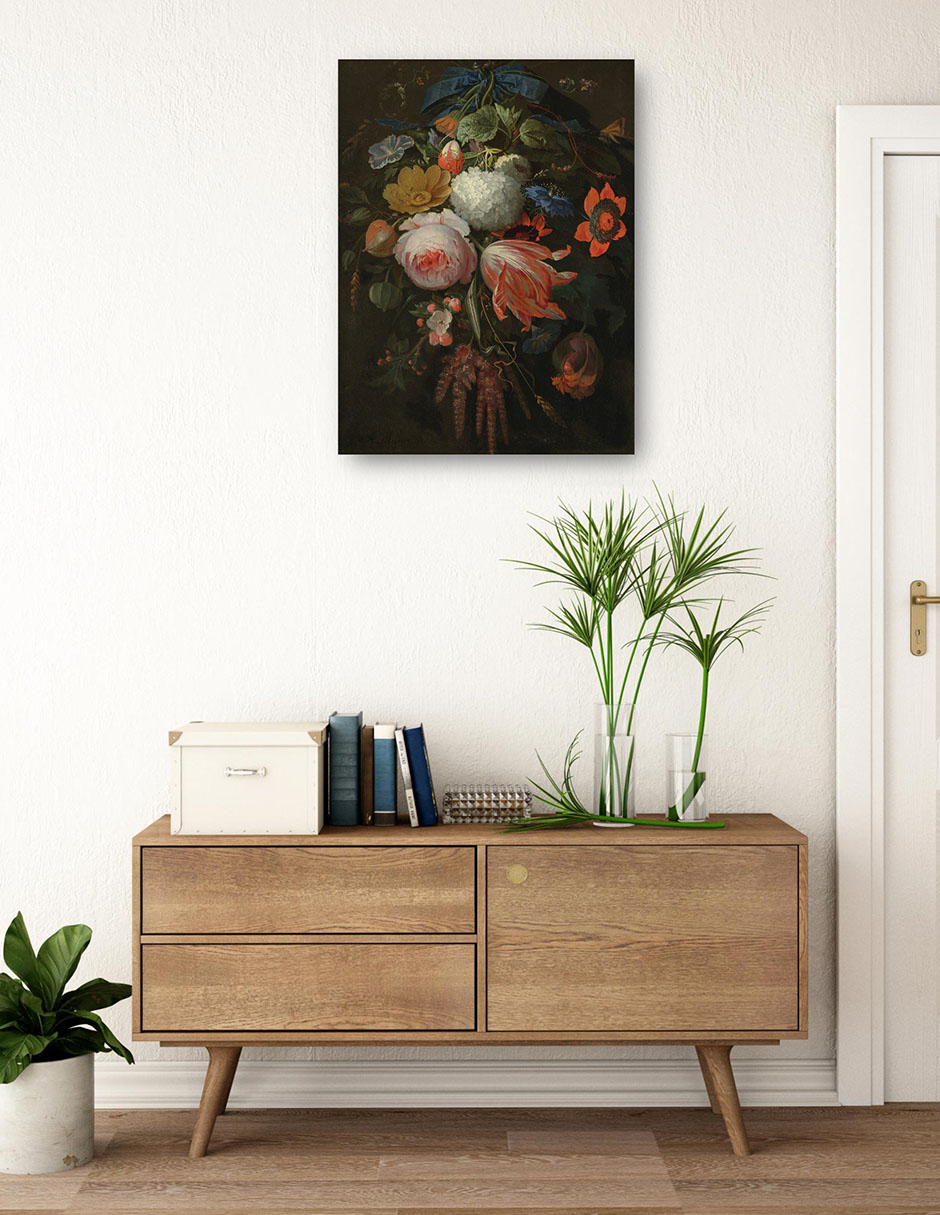 Cuadro decorativo técnica mixta Ramos 3