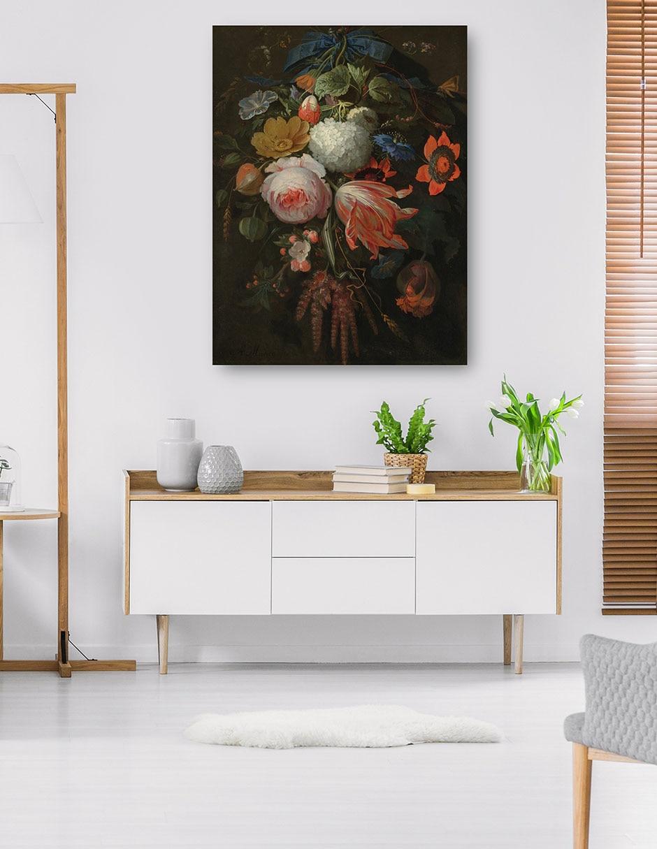 Cuadro decorativo técnica mixta Ramos 5