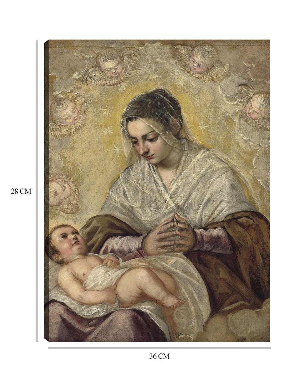 Cuadro decorativo técnica mixta Vírgenes 3