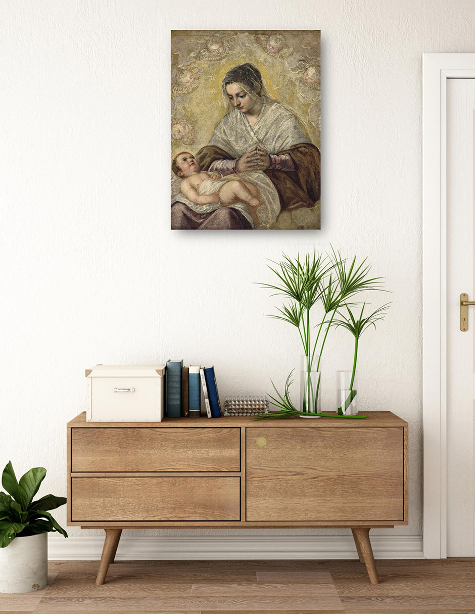 Cuadro decorativo técnica mixta Vírgenes 3