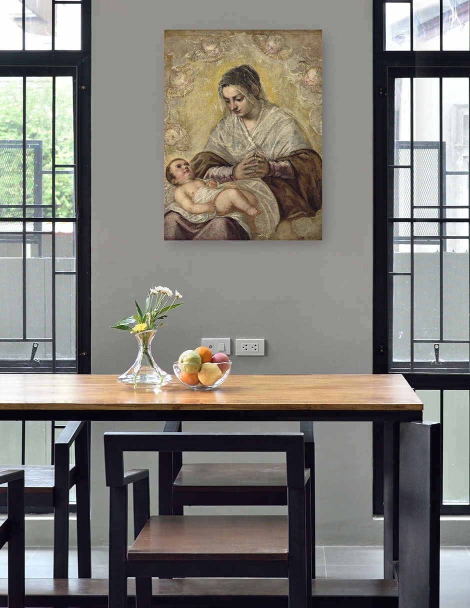 Cuadro decorativo técnica mixta Vírgenes 4
