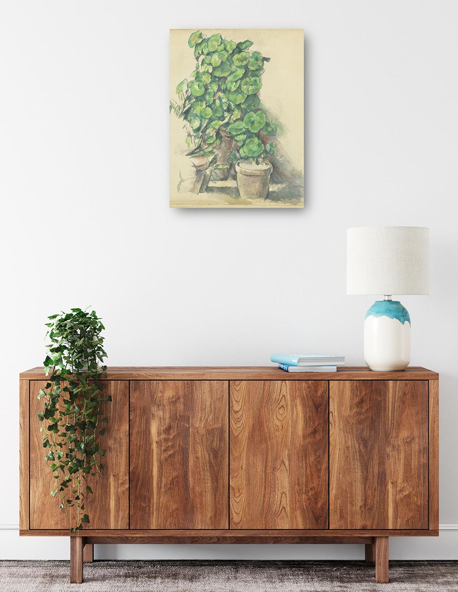 Cuadro decorativo técnica mixta Macetas 2