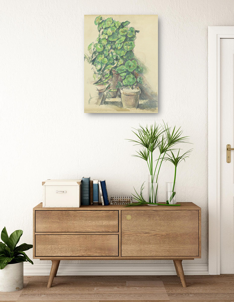 Cuadro decorativo técnica mixta Macetas 3