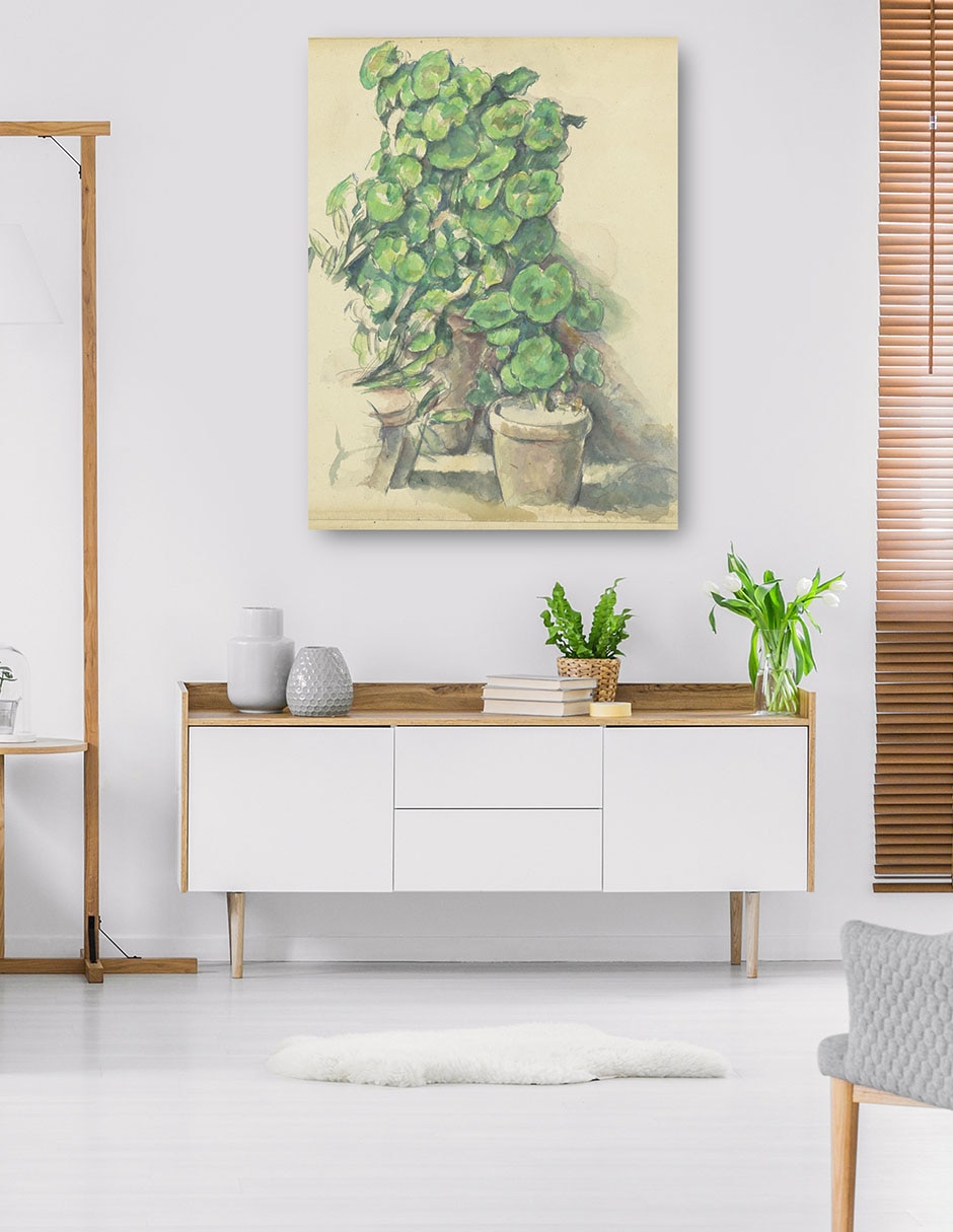 Cuadro decorativo técnica mixta Macetas 5