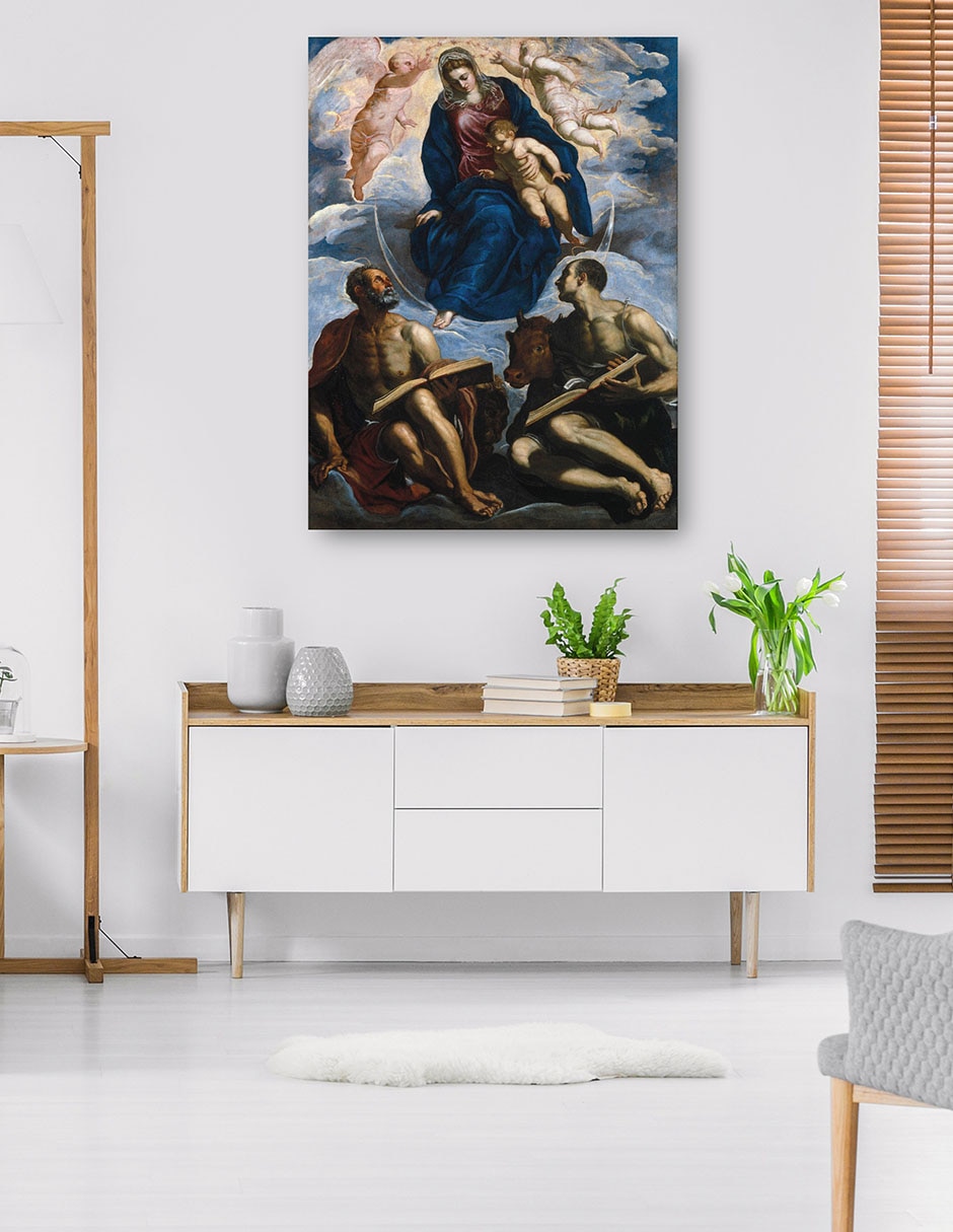 Cuadro decorativo técnica mixta Vírgenes 5