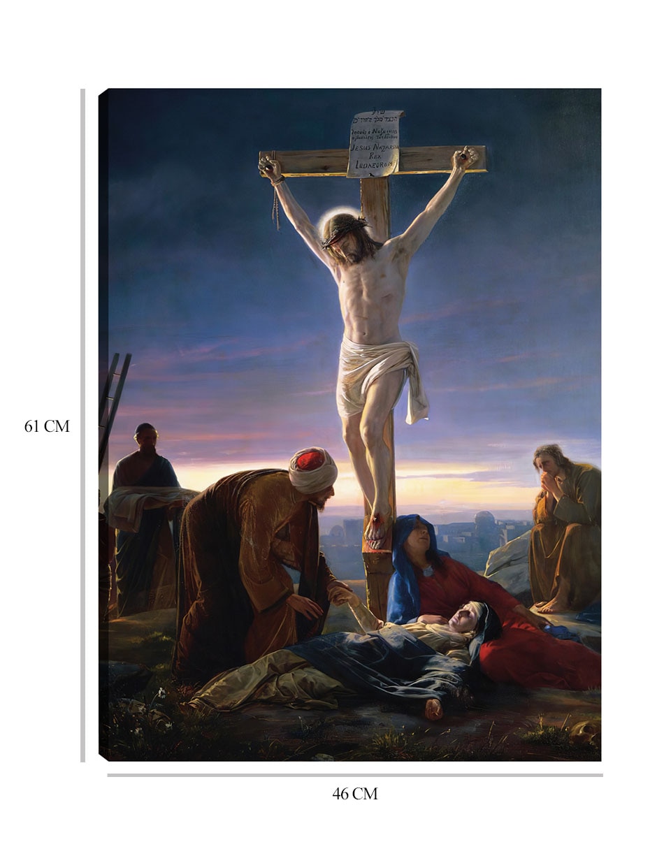 Cuadro decorativo Cristo en la cruz (1870) técnica mixta Figuras Celestiales 2