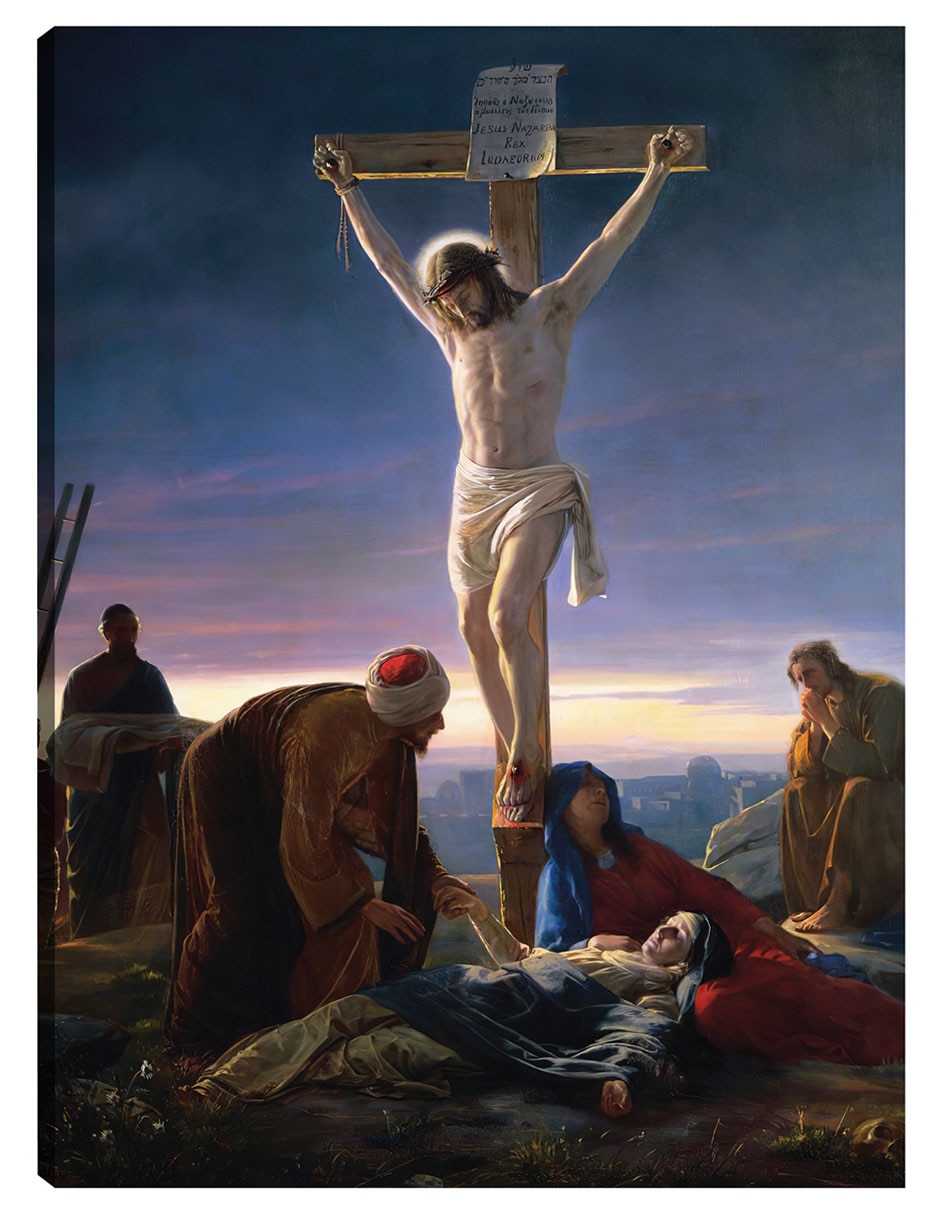 Cuadro decorativo Cristo en la cruz (1870) técnica mixta Figuras Celestiales