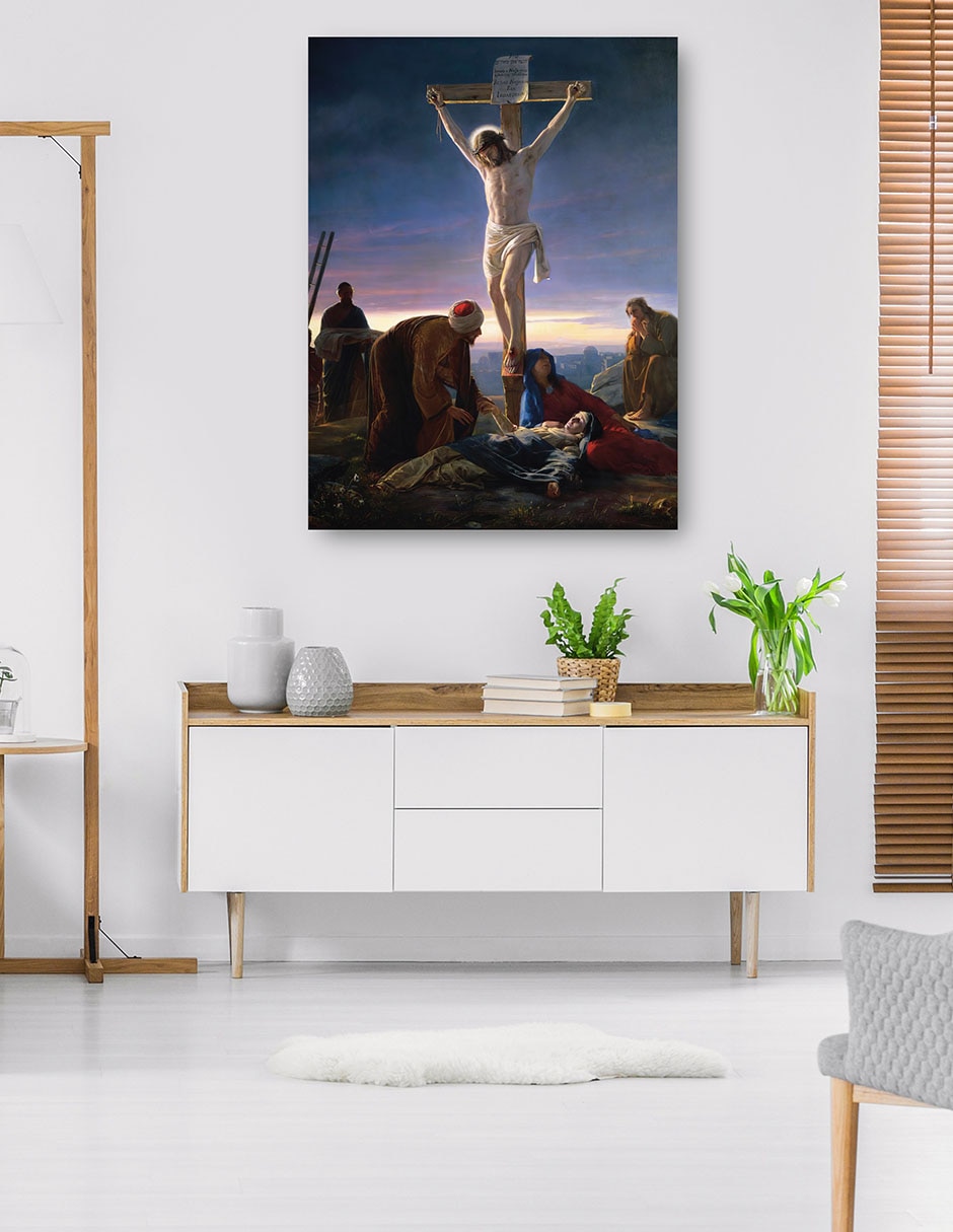 Cuadro decorativo Cristo en la cruz (1870) técnica mixta Figuras Celestiales 5