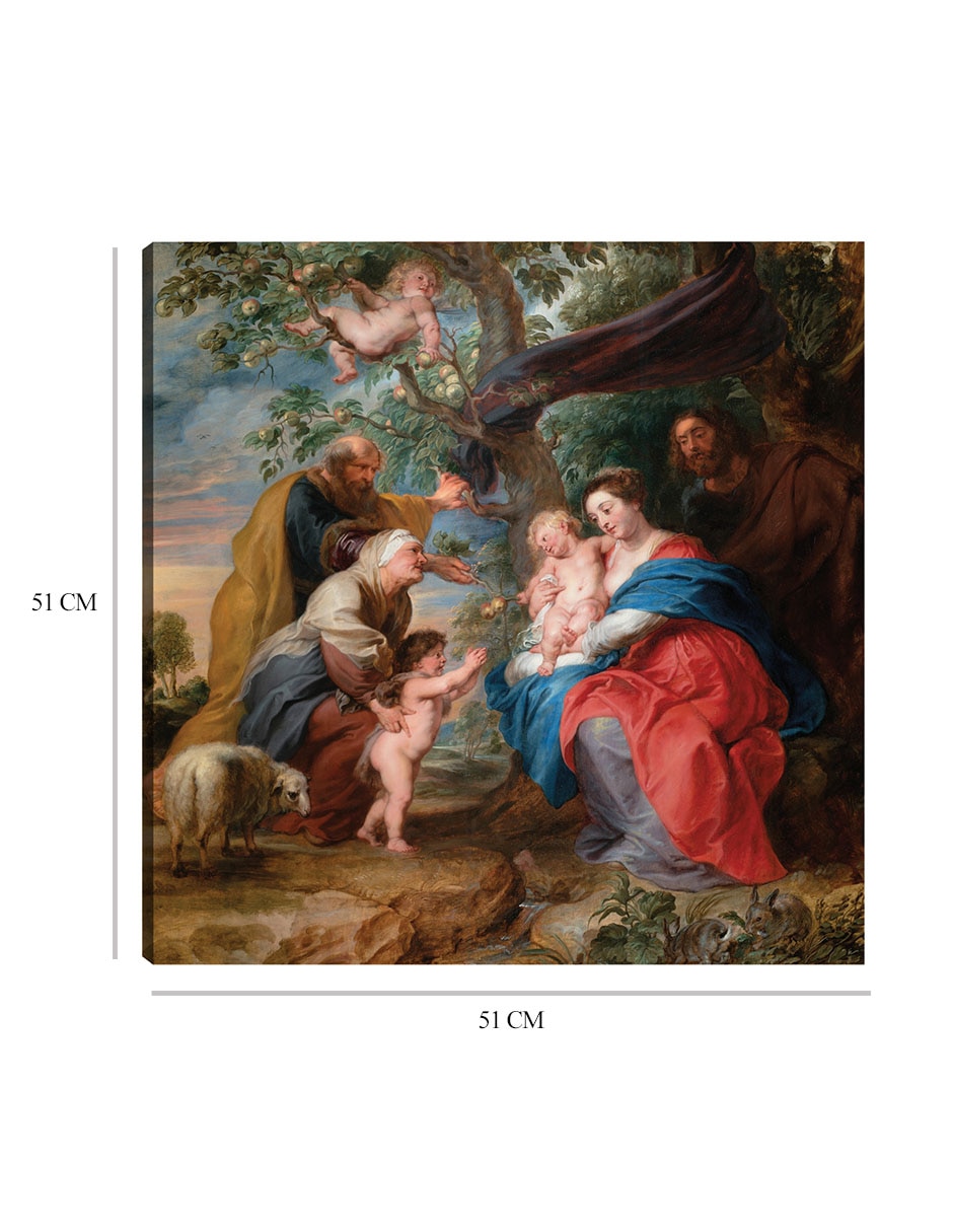 Cuadro decorativo La Sagrada Familia bajo un manzano (c. 1632) técnica mixta Figuras Celestiales 3