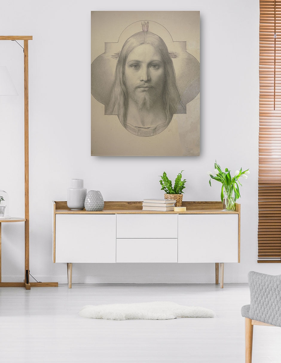 Cuadro decorativo La cabeza de cristo técnica mixta Figuras Celestiales 5
