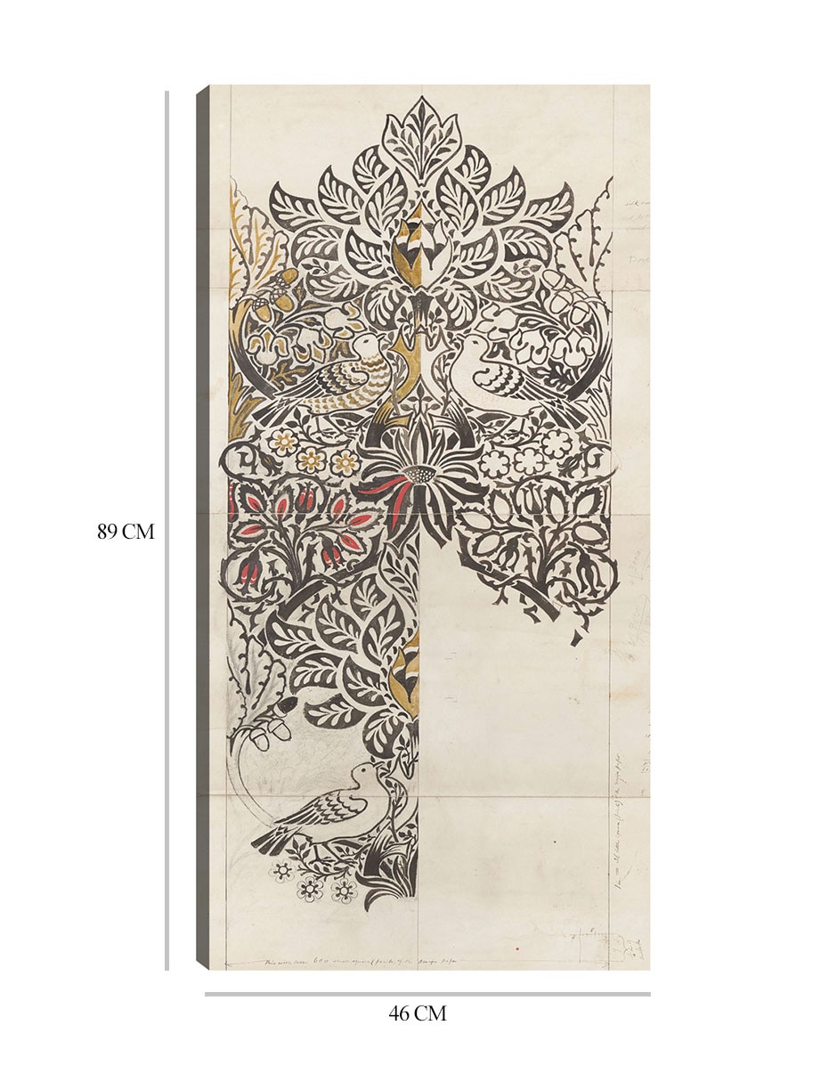 Cuadro decorativo Paloma y rosa (1879) técnica mixta Bocetos 3