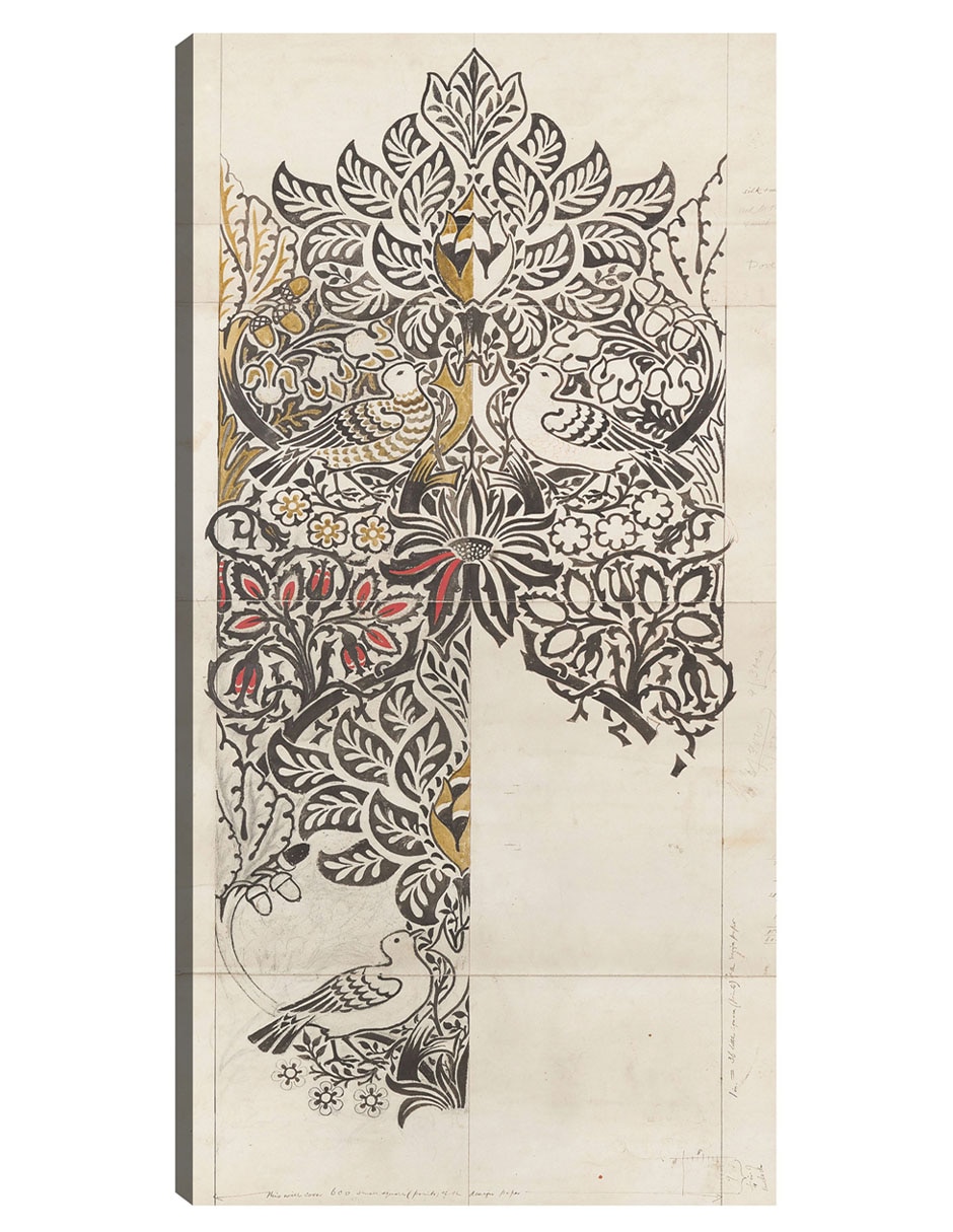 Cuadro decorativo Paloma y rosa (1879) técnica mixta Bocetos