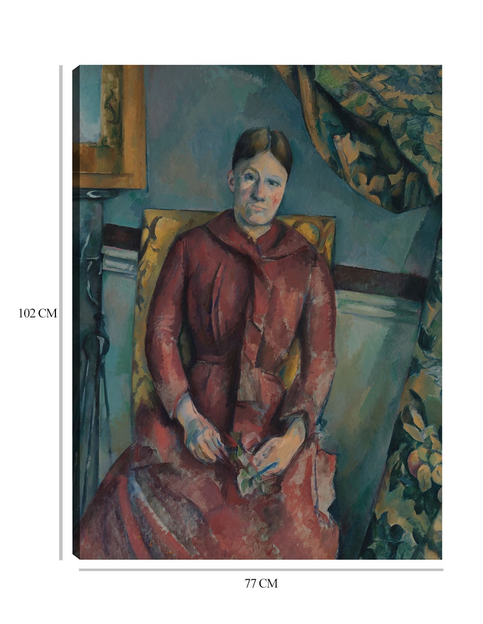Cuadro decorativo Señora Cézanne técnica mixta Retratos 3