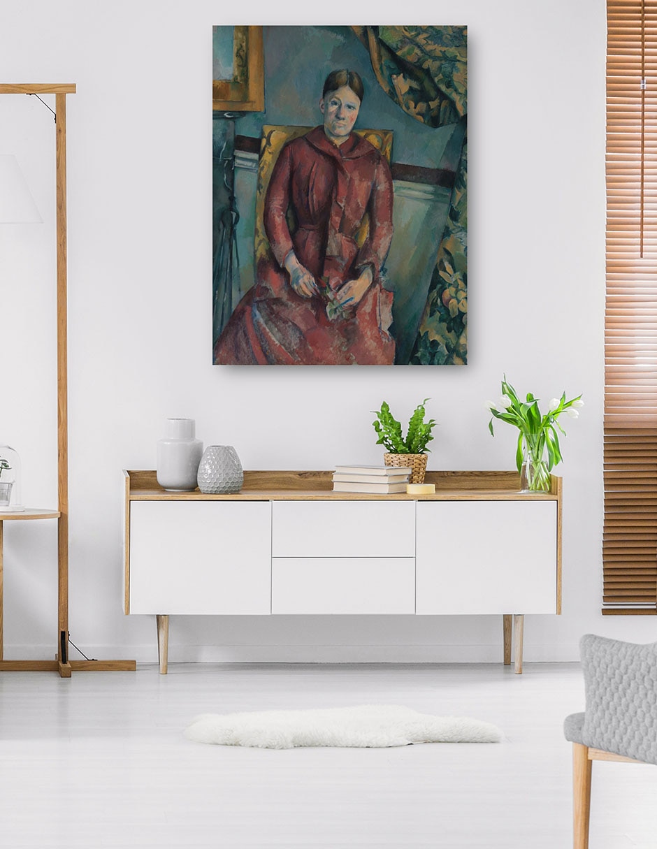Cuadro decorativo Señora Cézanne técnica mixta Retratos 5