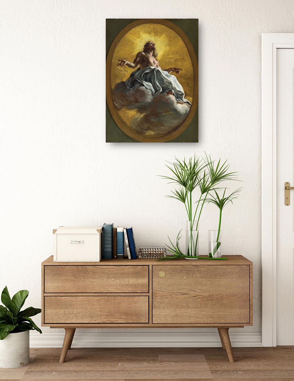 Cuadro decorativo Cristo en gloria técnica mixta Figuras Celestiales 3