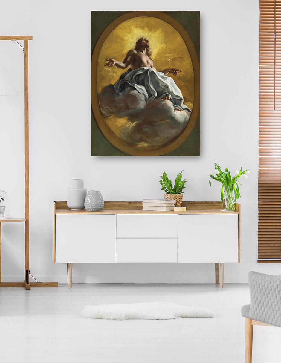 Cuadro decorativo Cristo en gloria técnica mixta Figuras Celestiales 5