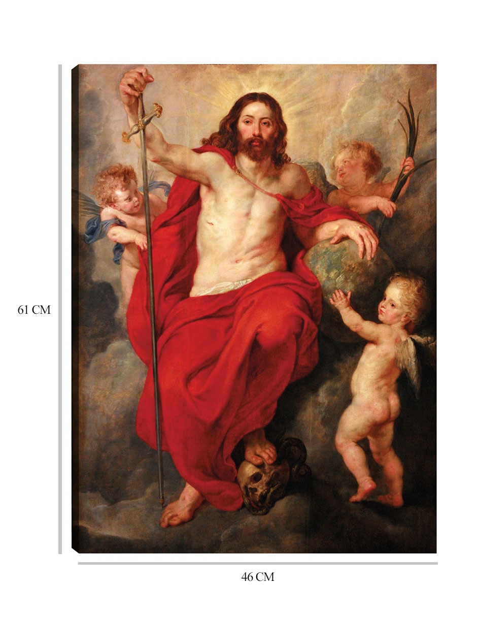 Cuadro decorativo Cristo triunfando sobre la muerte y el pecado (hacia 1615-1616) técnica mixta Figuras Celestiales 3
