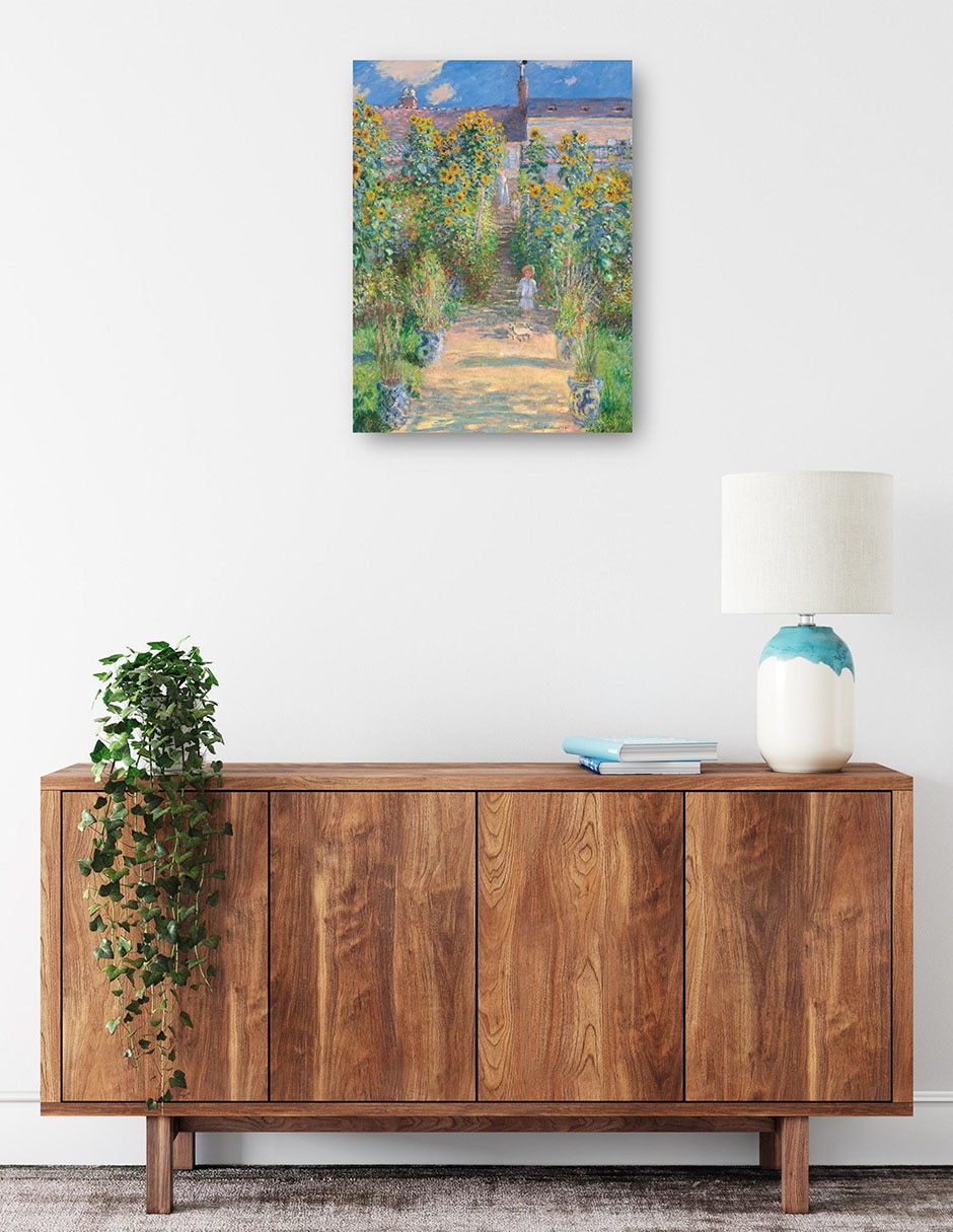 Cuadro decorativo El jardín del artista en Vetheuil técnica mixta Caminos 2