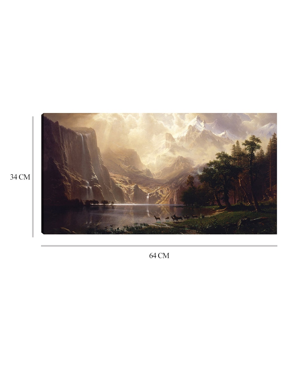 Cuadro decorativo Entre Sierra Nevada en California técnica mixta Lagos 8