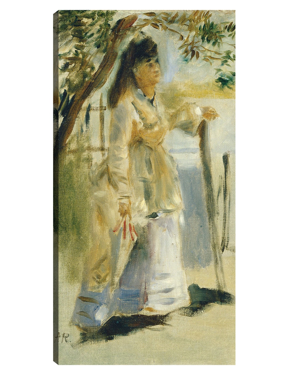 Cuadro decorativo Mujer por una valla técnica mixta Retratos Cuadro decorativo Mujer por una valla técnica mixta Retratos