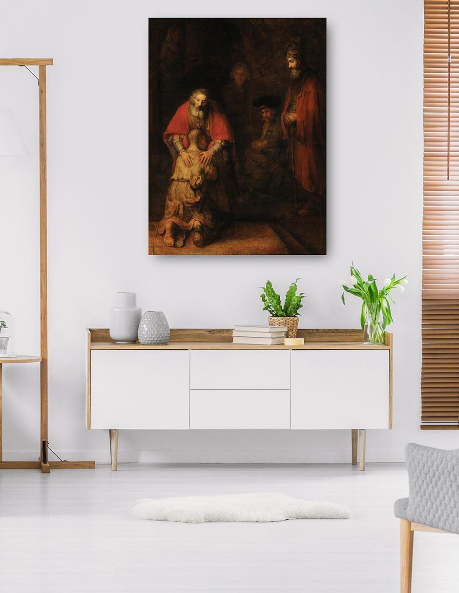 Cuadro decorativo El regreso del hijo pródigo técnica mixta Religión y Espiritualidad 5