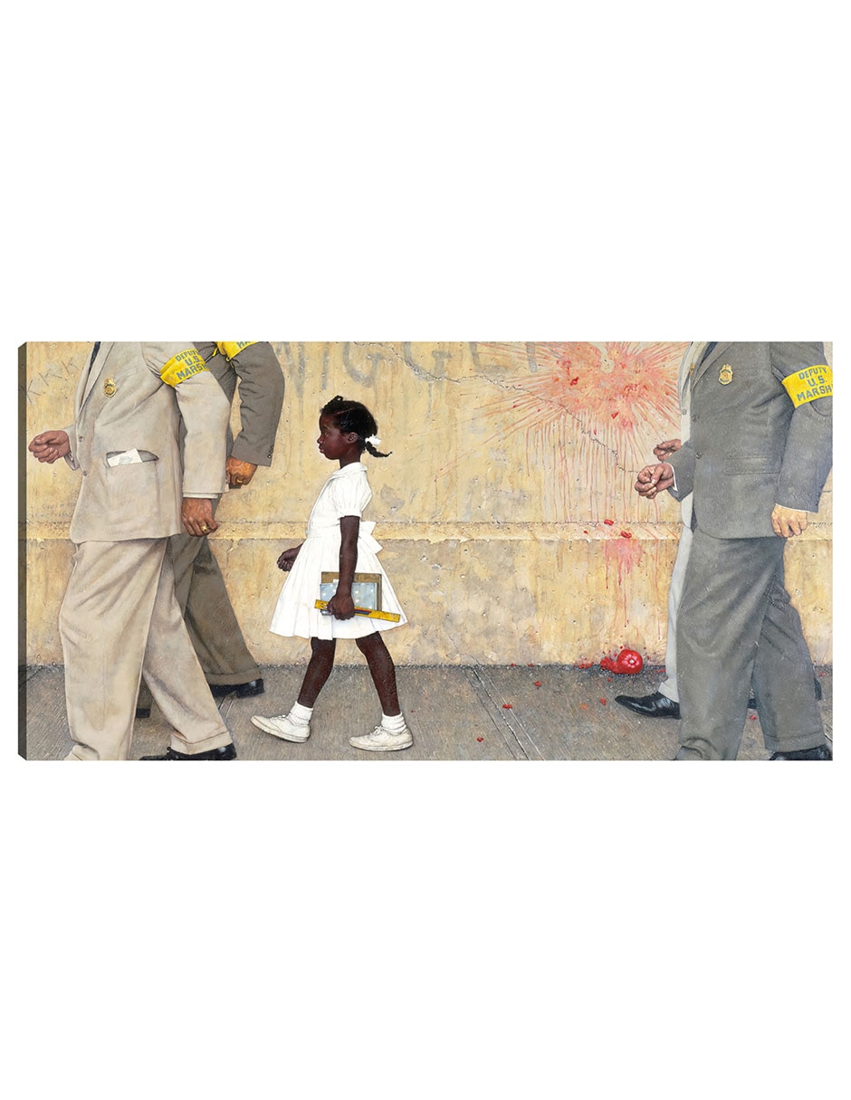 Cuadro decorativo El problema con el que todos vivimos (Ruby Bridges) técnica mixta Gente
