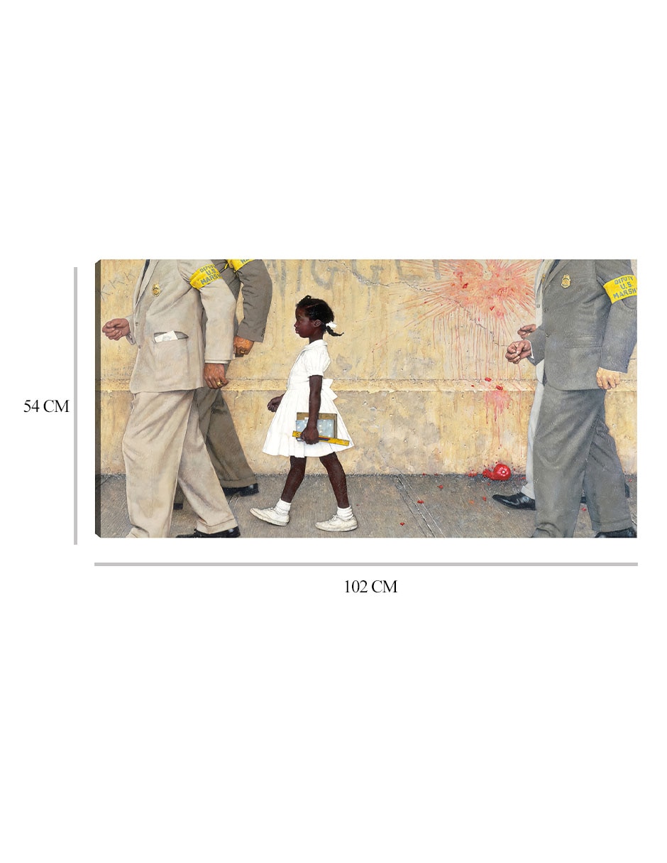 Cuadro decorativo El problema con el que todos vivimos (Ruby Bridges) técnica mixta Gente 2