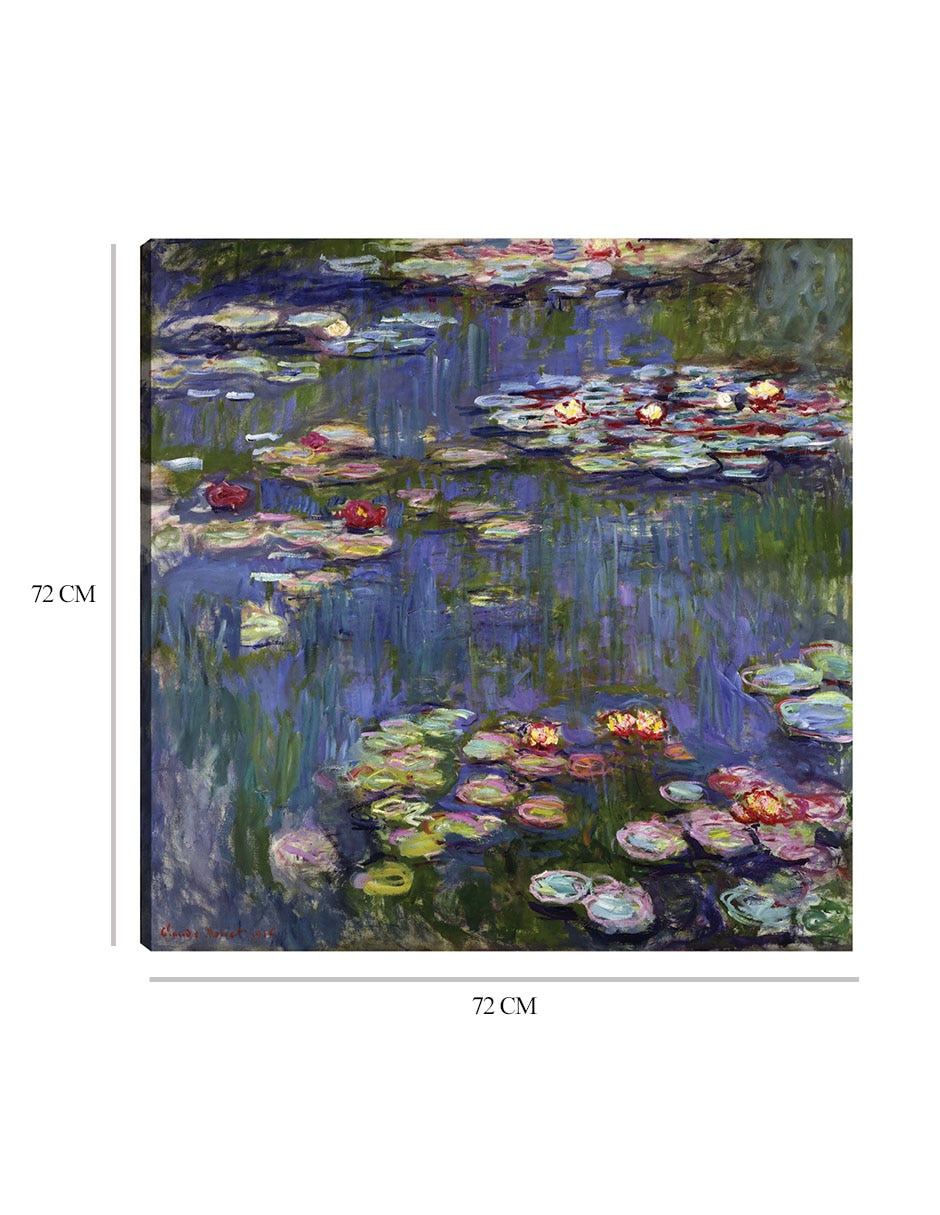 Cuadro decorativo Lirios de agua 1916 técnica mixta Lagos 3