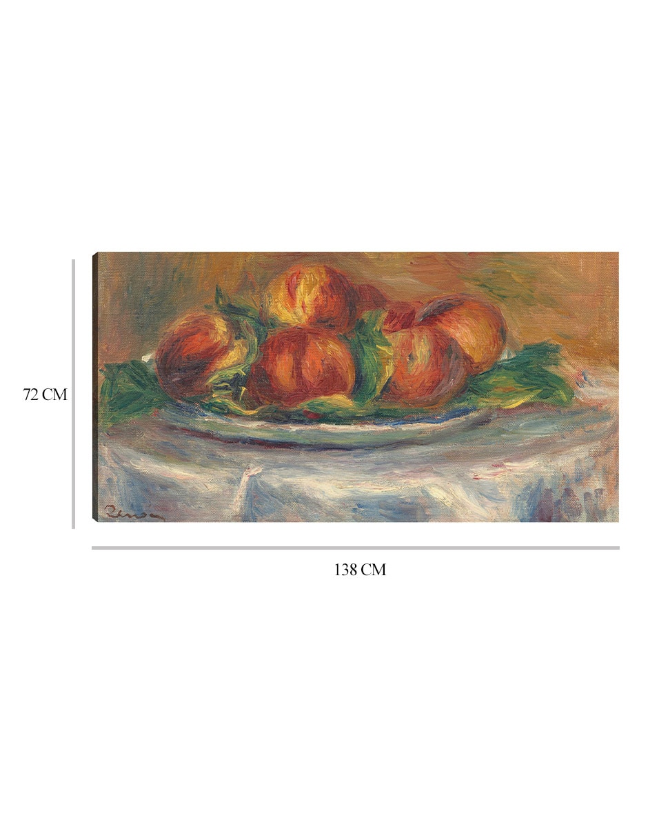 Cuadro decorativo Melocotones en un plato técnica mixta Comida 2