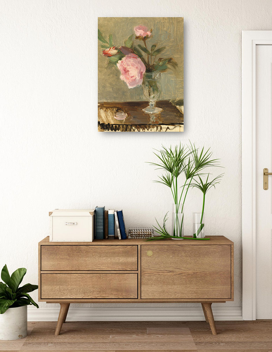Cuadro decorativo Peonías técnica mixta Floreros 3