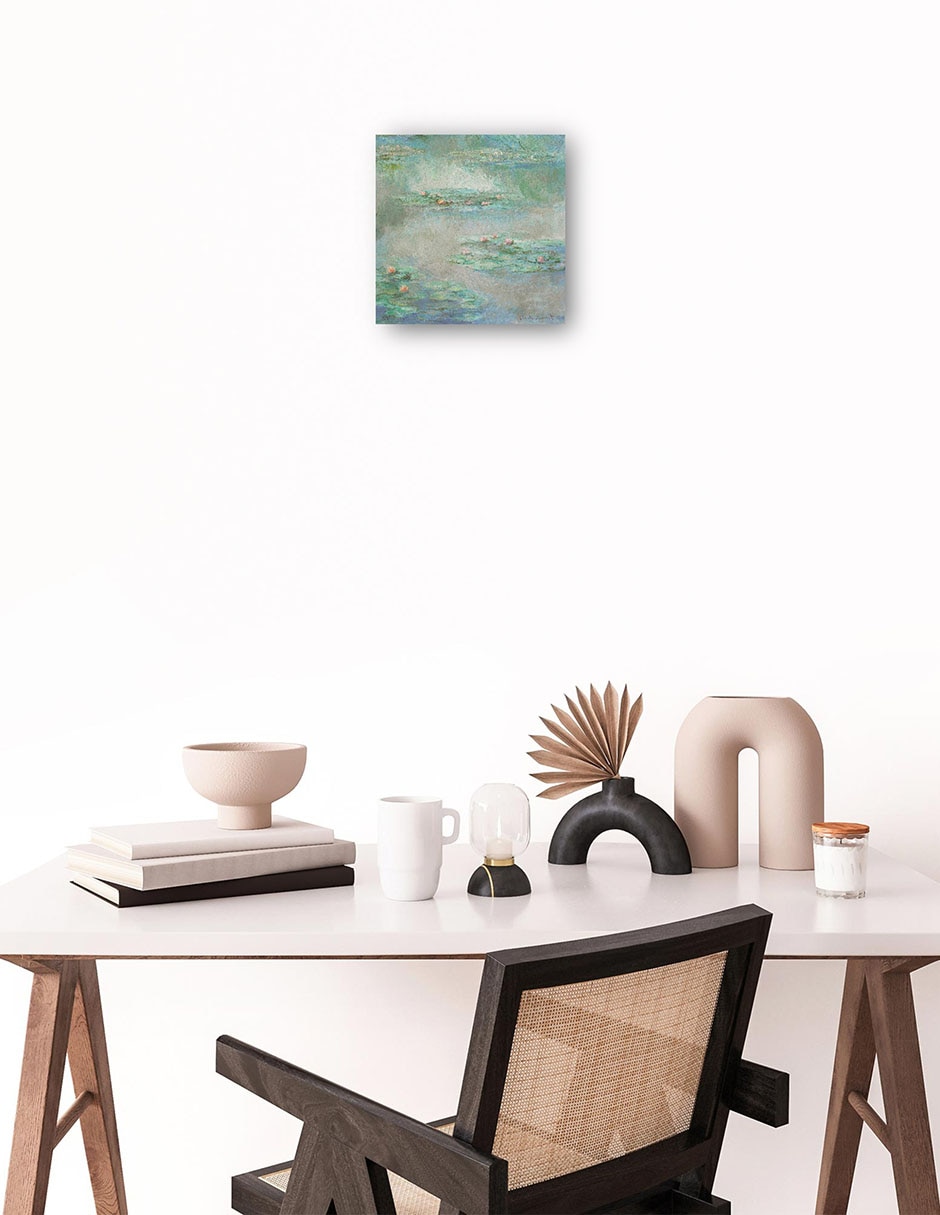 Cuadro decorativo Lirios de agua técnica mixta Lagos 2
