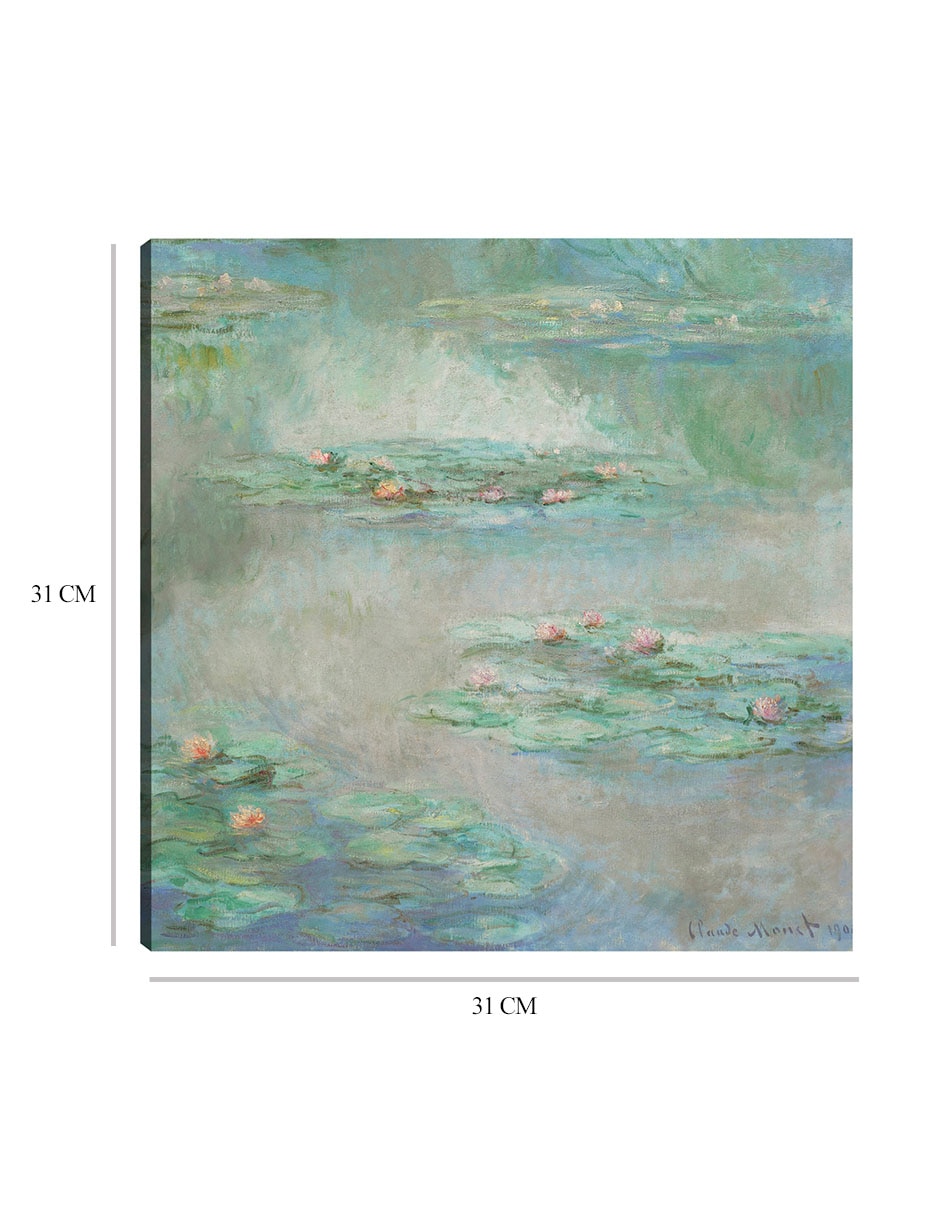 Cuadro decorativo Lirios de agua técnica mixta Lagos 8