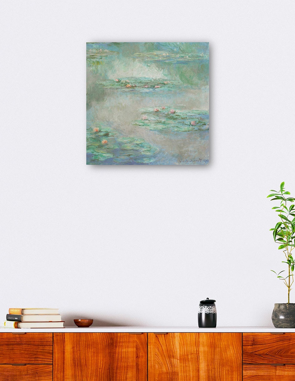 Cuadro decorativo Lirios de agua técnica mixta Lagos 5