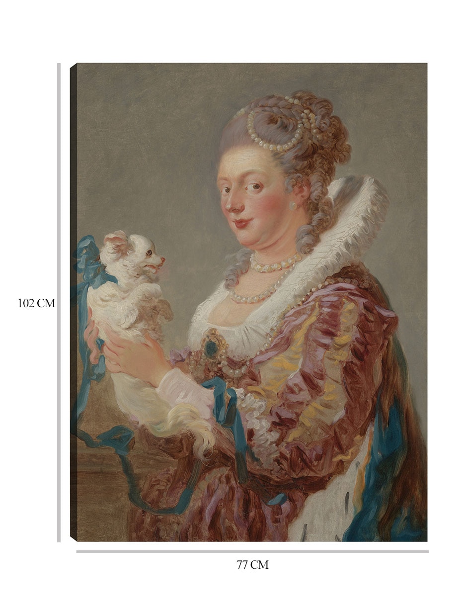 Cuadro decorativo Una mujer con un perro técnica mixta Retratos 8