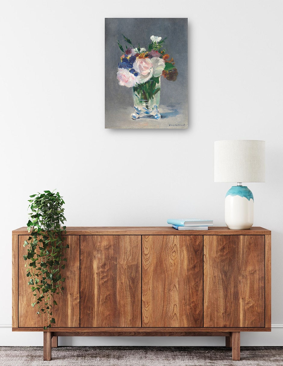 Cuadro decorativo Flores en un jarrón de cristal técnica mixta Floreros 2