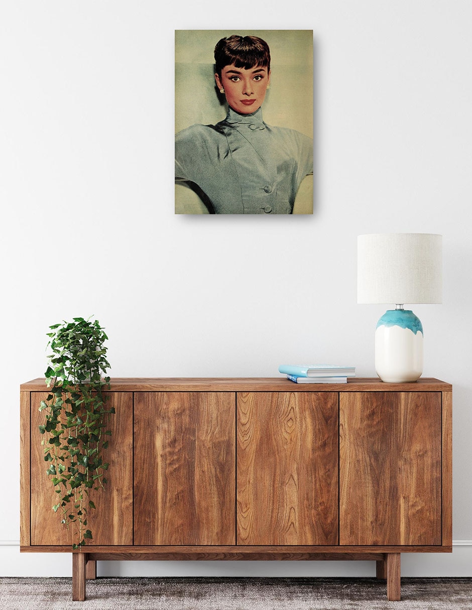 Cuadro decorativo Audrey Hepburn, 1953 técnica mixta Retratos 2